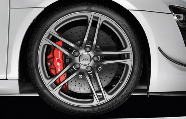 Audi car brakes in tire