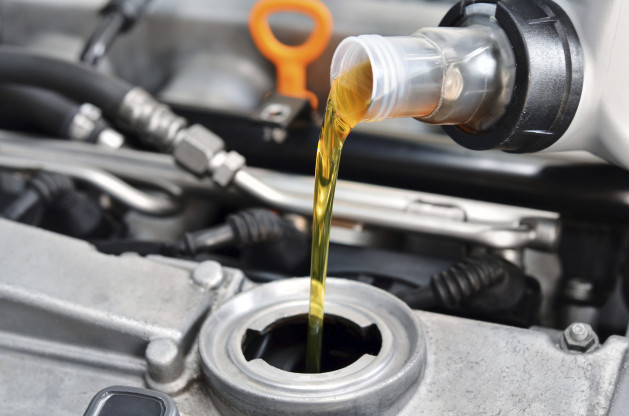 Oil being poured into engine