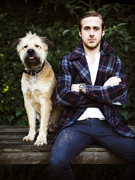 Ryan Gosling with dog