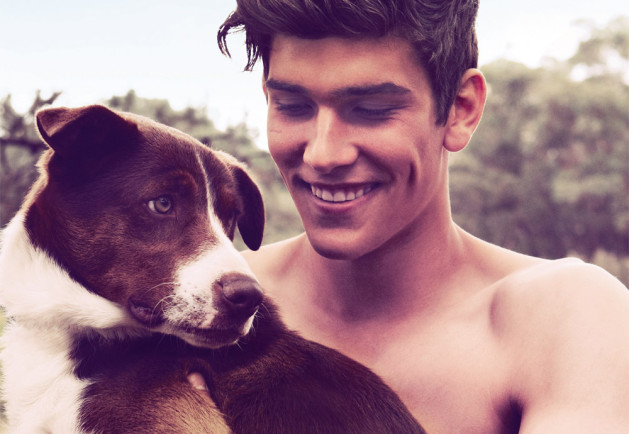 cute guy with dog