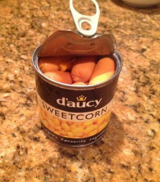 vienna sausages in can for sweet corn