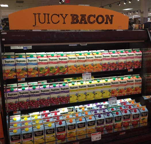 juicy bacon display