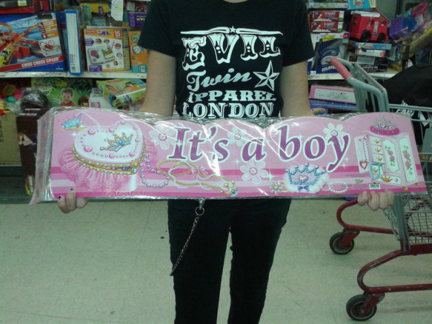 It's a boy princess sign