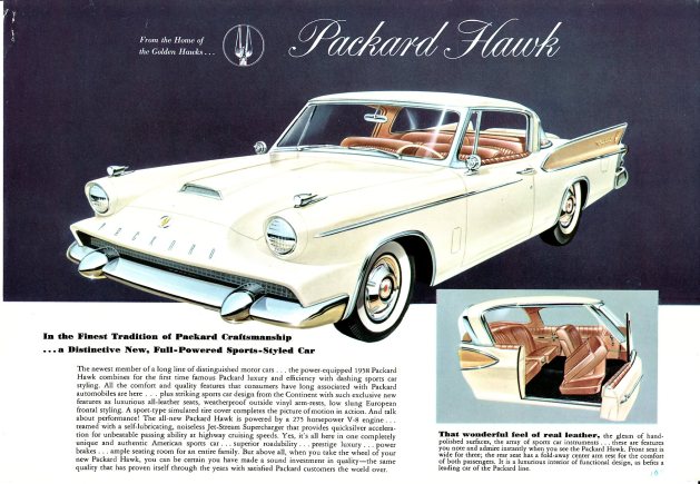 1958 Packard Hawk Ad Brochure