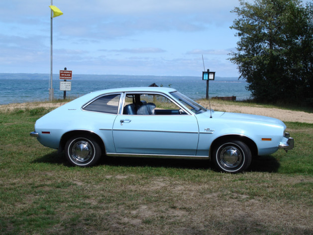 Light blue Ford Pinto
