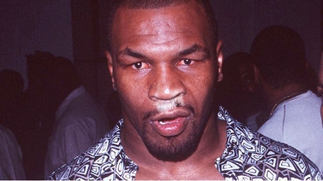 Mike Tyson looking angry