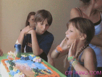 birthday cake face smash gif