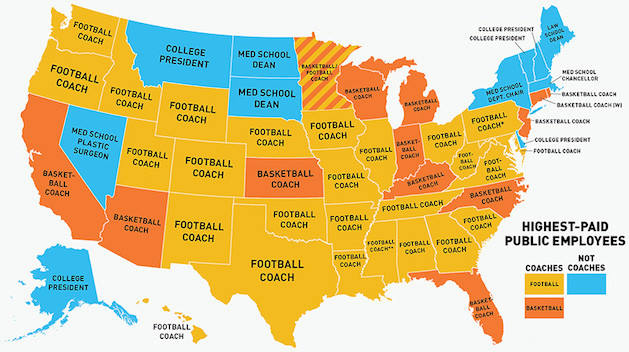 high paid public employee map
