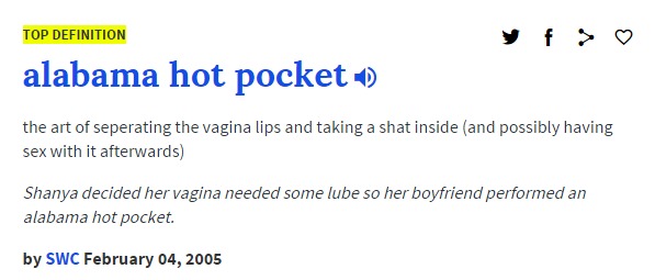 alabama hot pocket definition