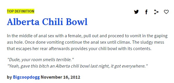 Alberta Chili Bowl urban dictionary