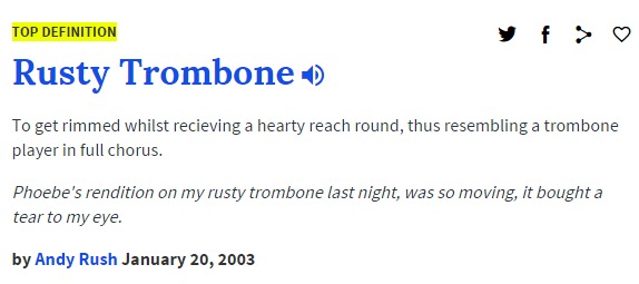 rusty trombone urban dictionary