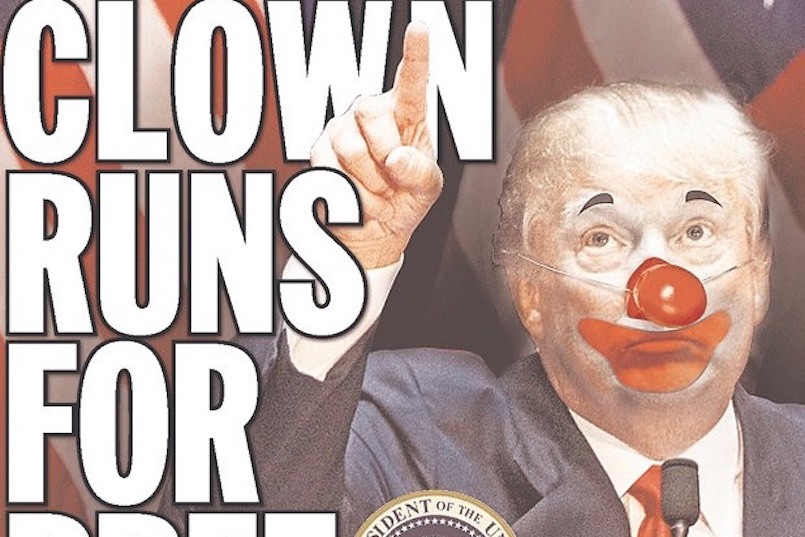 donald trump as a clown