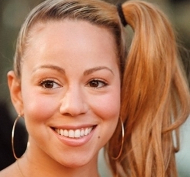 Mariah Carey side ponytail