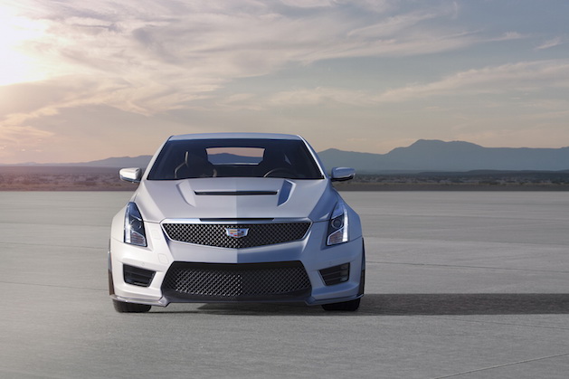 The Cadillac ATS-V Coupe arrives track-capable from the factory next spring, powered by the first-ever twin-turbocharged engine in a V-Series. Rated at an estimated 455 horsepower (339 kW) and 445 lb-ft of torque (603 Nm), the 3.6L V-6 is the segment’s highest-output six-cylinder and enables 0-60 performance of less than 4 seconds and a top speed of more than 185 mph.