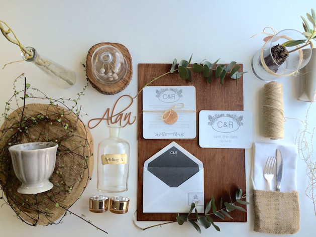 organic wedding invitations