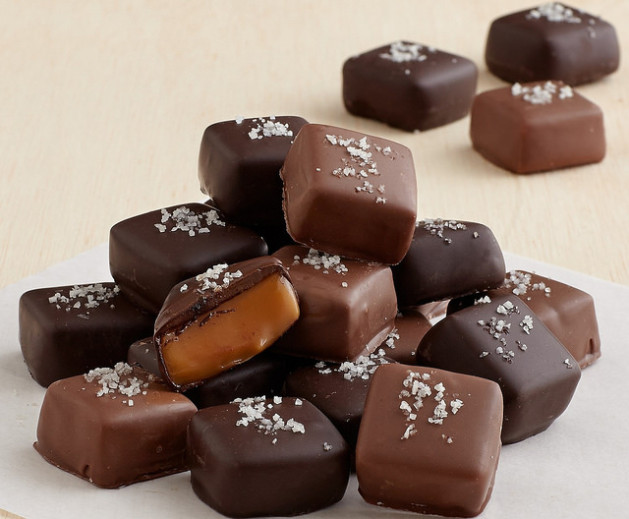 Handmade Chocolate covered Gray Sea Salted Caramels