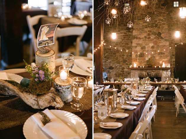 wedding reception decor and tablescape
