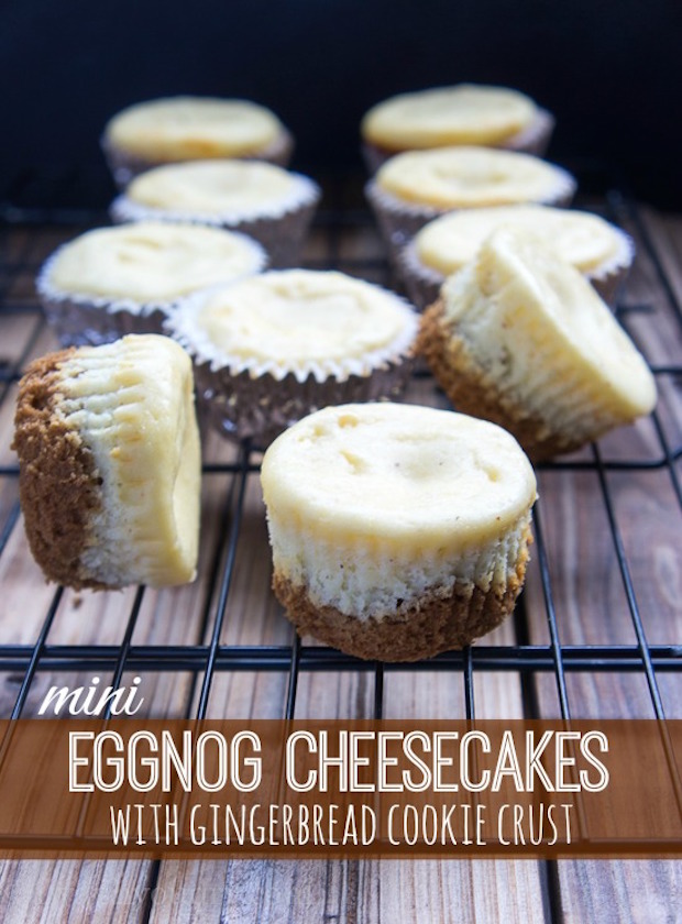 Easy mini eggnog cheesecake recipe