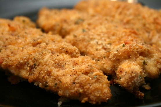 Cheddar-Garlic Oven Fried Chicken Breast