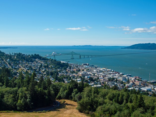 A View of Astoria Oregon from Coxcomb Hill, the Location of the Astoria Column