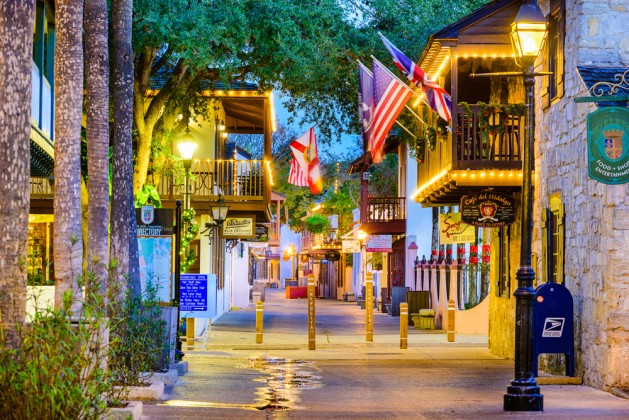 Shops and inns line St. George. Once the main street, it is still considered the heart of the city.