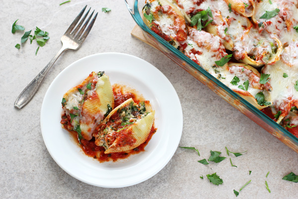 Asparagus stuffed shells vegetarian recipe