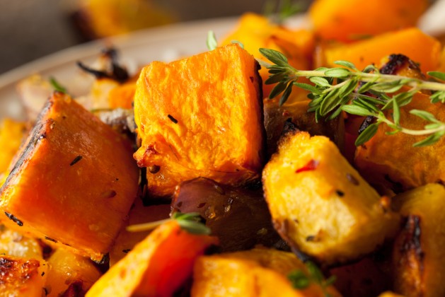 Homemade Roasted Root Vegetables with Squash and Pumpkin