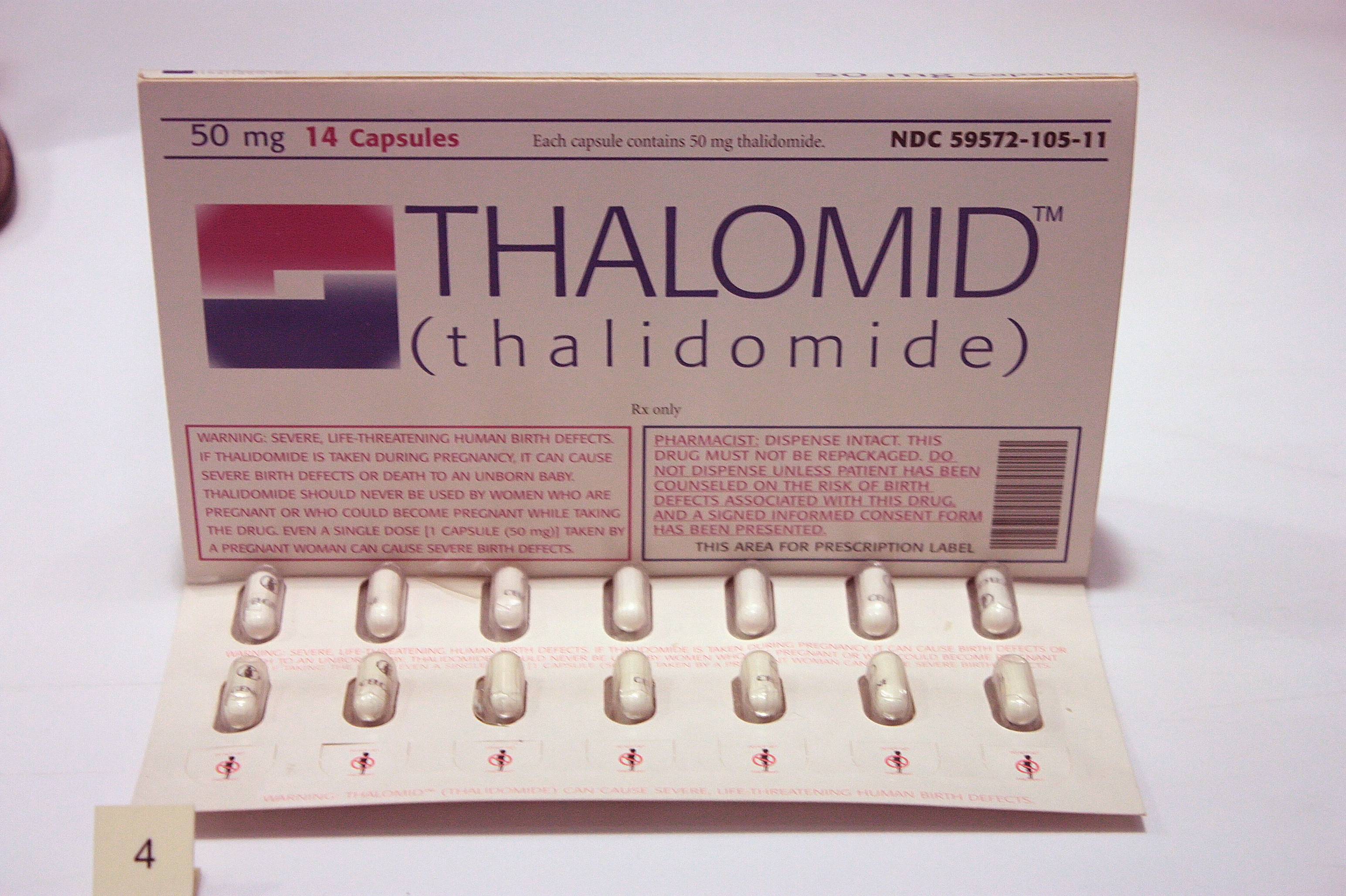 Pack of Thalidomide tablets