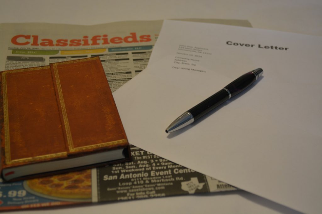 Resume cover letter and newspaper classifieds