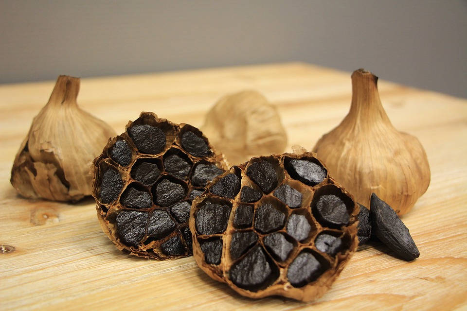 black garlic used to make black garlic aioli